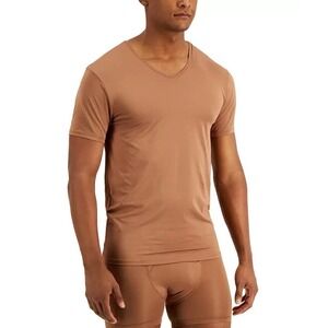 ALFANI brown men's air mesh v-Neck undershirt size XL